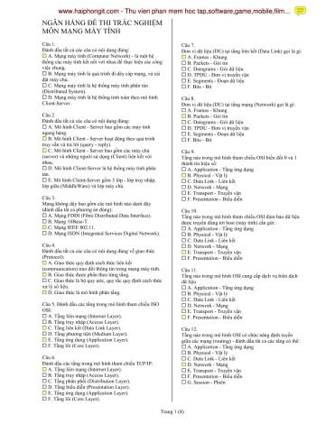 Trắc Nghiệm Về Mạng Máy Tính: Kiểm Tra Kiến Thức Chuyên Sâu Của Bạn