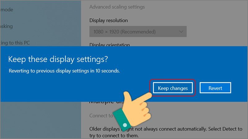 Nháº¥n Keep Change Ä‘á»ƒ lÆ°u thay Ä‘á»•i hoáº·c nháº¥n Revert Ä‘á»ƒ há»§y