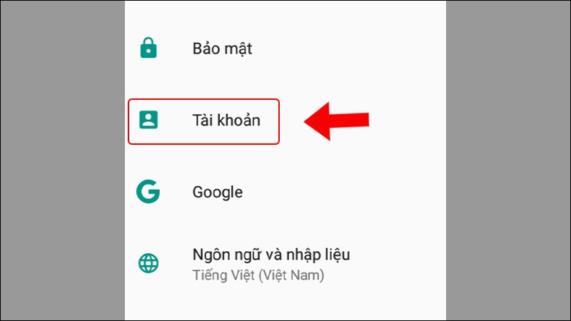 Chọn vào chữ Tài khoản NoxPlayer