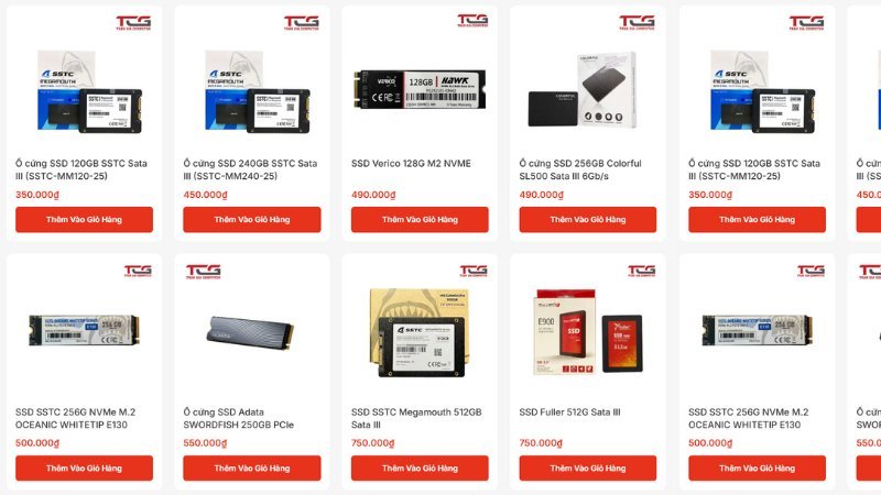 Ổ cứng SSD tốc độ cao cho máy tính văn phòng giá rẻ hcm