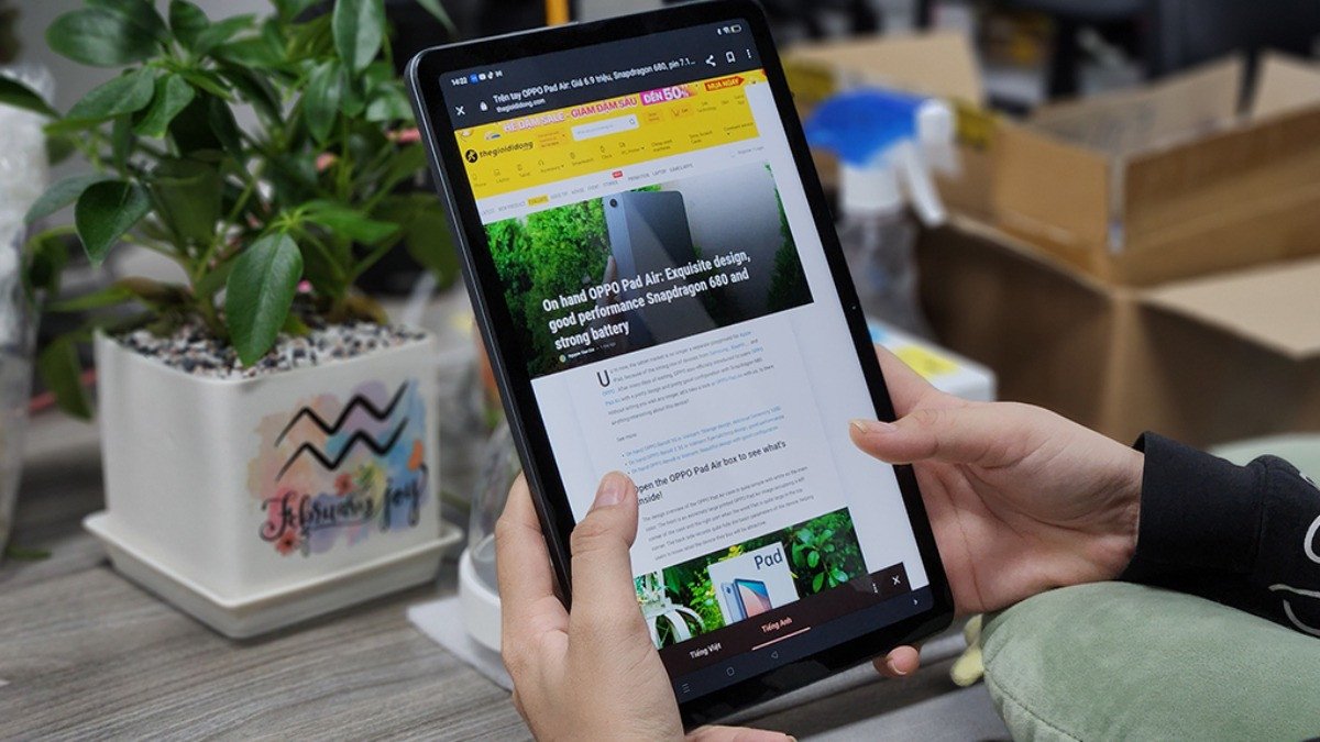OPPO Pad Air WiFi sở hữu chipset Snapdragon 680, con chip quen thuộc trên các smartphone tầm trung