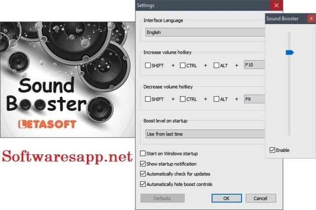 Phần mềm amply trên máy tính Sound Booster tăng âm lượng lên đến 500%