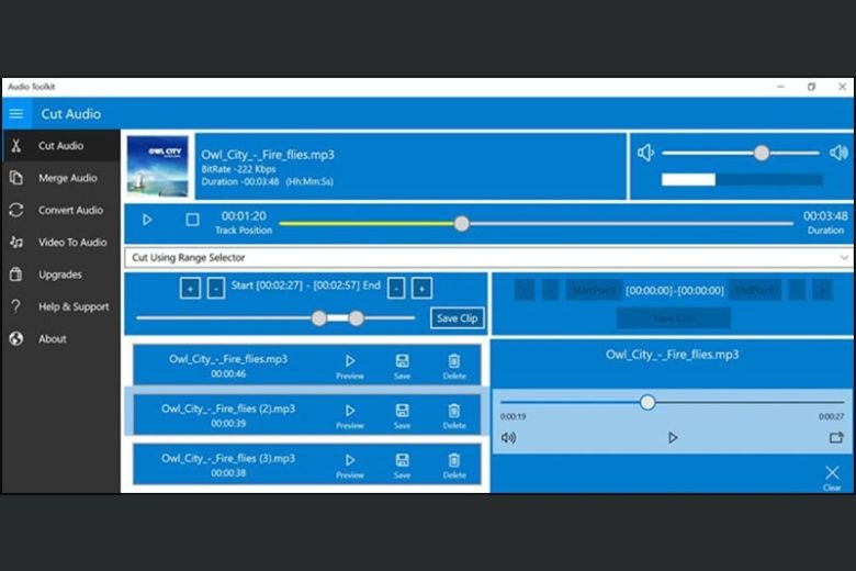 Audio Toolkit: Phần mềm cắt nhạc MP3 trên máy tính