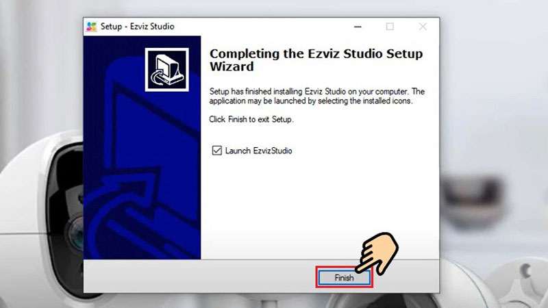 Hoàn tất quá trình cài đặt ứng dụng EZVIZ cho máy tính