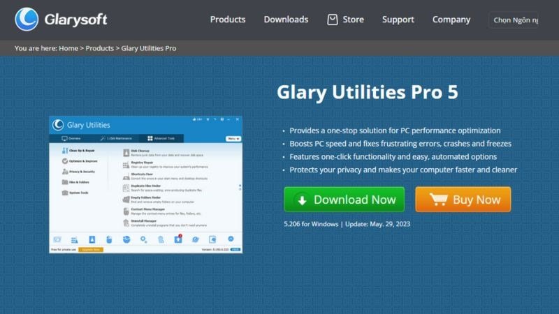 Glary Utilities Pro 5 phần mềm dọn rác máy tính