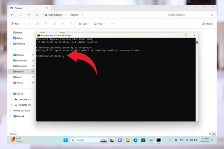 Pin máy tính dùng được bao lâu: Tạo báo cáo pin bằng lệnh powercfg /batteryreport