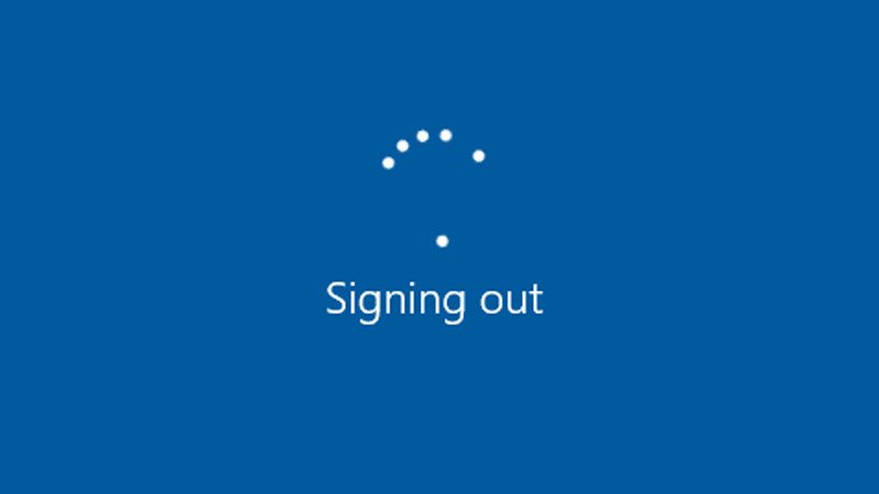 Quá trình thực hiện đăng xuất đang thực hiện