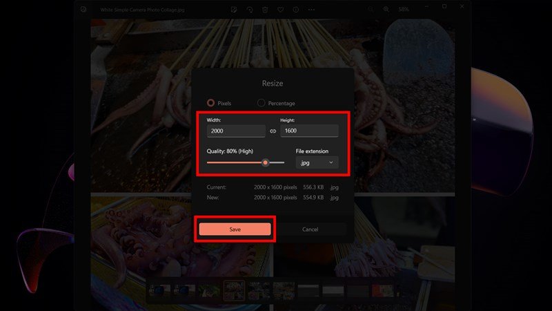 Tùy chỉnh kích thước, chất lượng và định dạng ảnh trong Photos
