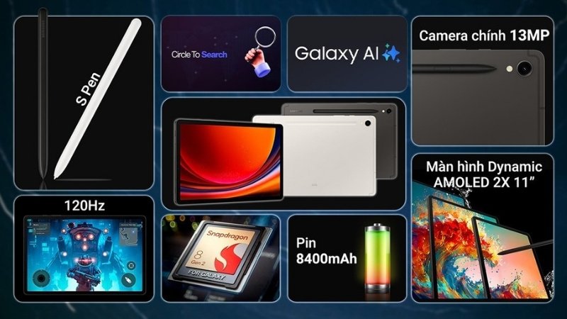 Máy tính bảng Samsung Galaxy Tab S9 WiFi