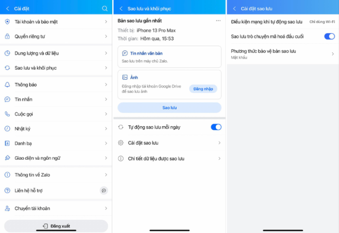 sao lưu tin nhắn zalo trên máy tính