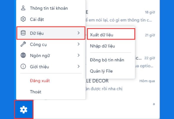 Sao lưu tin nhắn Zalo trên máy tính (ảnh 3)