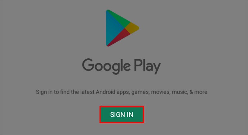 Sign in Google Play