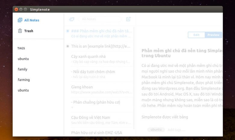 Simplenote phần mềm ghi chú công việc trên máy tính