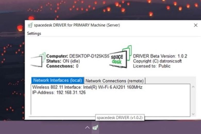 Kết nối SpaceDesk trên iPad