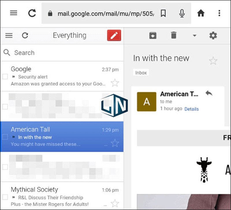 Sử dụng phiên bản web của Gmail trên trình duyệt Silk Browser của máy tính bảng Amazon