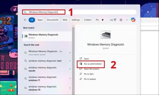 Chạy chẩn đoán bộ nhớ - Sửa lỗi phần cứng máy tính