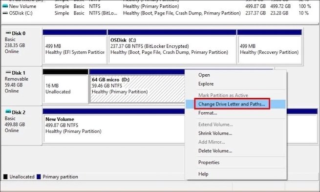 Thay đổi hoặc gán ký tự ổ đĩa máy tính