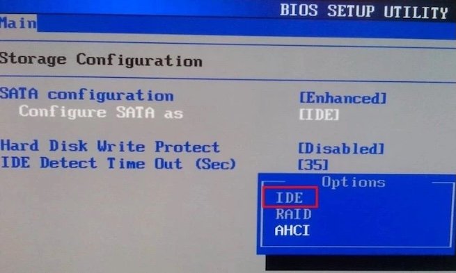Cấu hình lại cài đặt ổ cứng máy tính trong BIOS