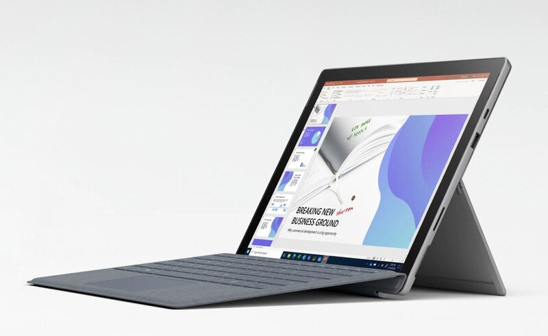 Máy tính bảng Surface Pro 7 Plus với bàn phím Type Cover