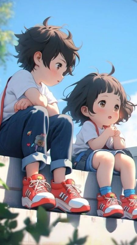 Hình nền cô gái hoạt hình chibi trong trang phục truyền thống