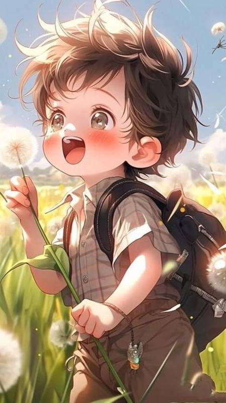 Hình nền cô gái hoạt hình chibi với mũ len
