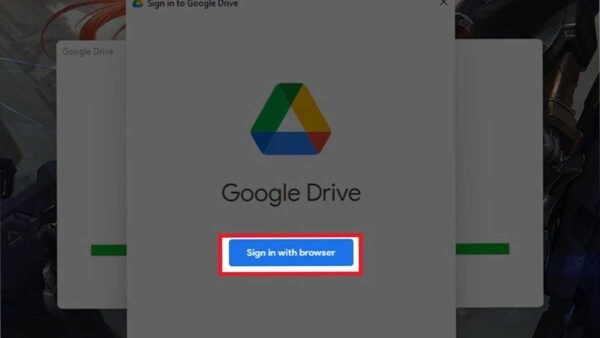 Cách tải Google Drive cho máy tính: Đăng nhập