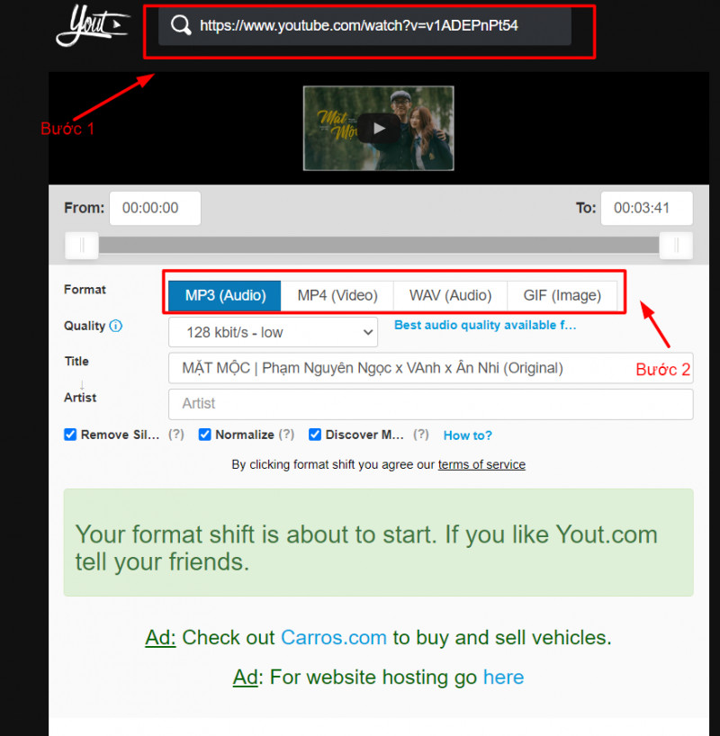 Tải nhạc từ Youtube về máy tính với Yout Tải nhạc Youtube về máy tính bằng Yout.com