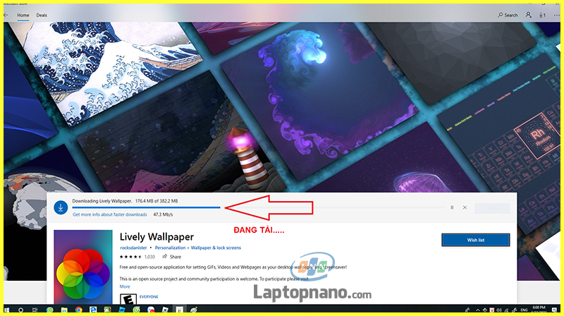 Bước 1: Giao diện tải xuống Lively Wallpaper trên Windows 10
