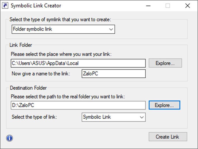 Tạo liên kết Symlink để chuyển nơi lưu trữ ảnh Zalo sang ổ đĩa khác