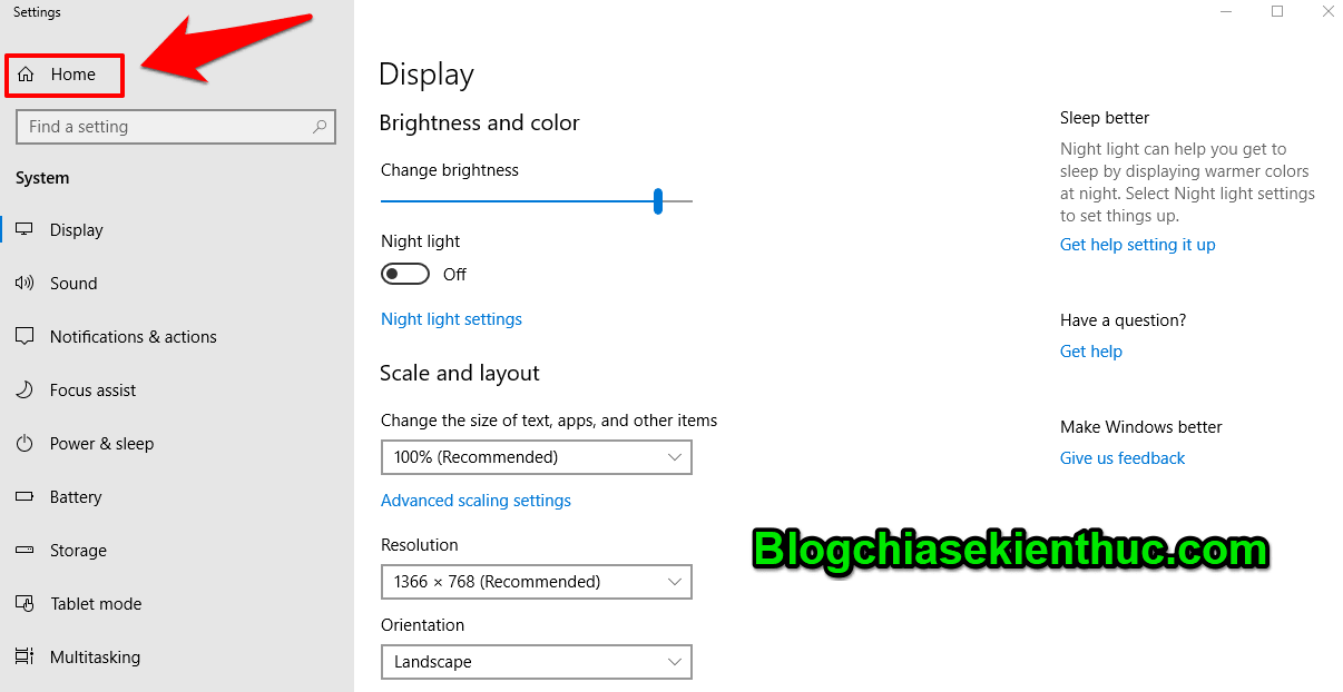 Cài đặt chuột máy tính Win 7 thông qua Display Settings
