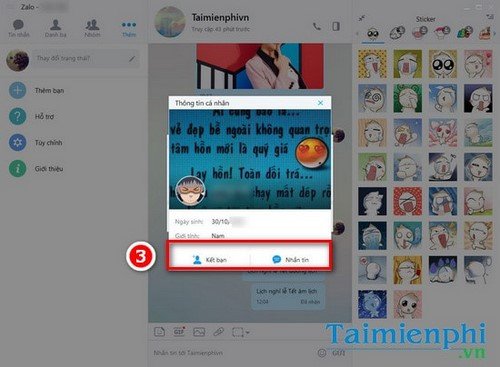 them ban tren zalo cho may tinh