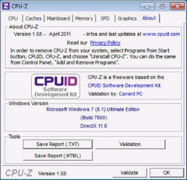Thông tin về tác giả phần mềm CPU-Z