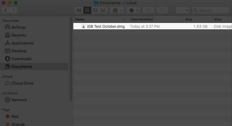 Thư mục bảo mật đã được tạo và hiển thị dưới dạng ảnh đĩa trên màn hình Mac.