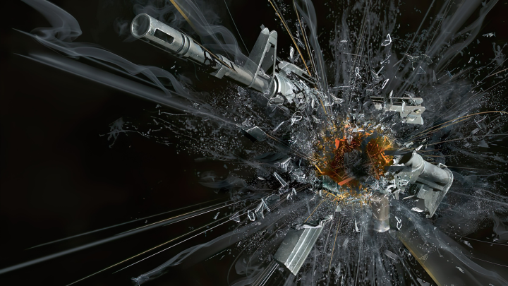 Hình nền máy tính 4K màu đen với hiệu ứng sóng