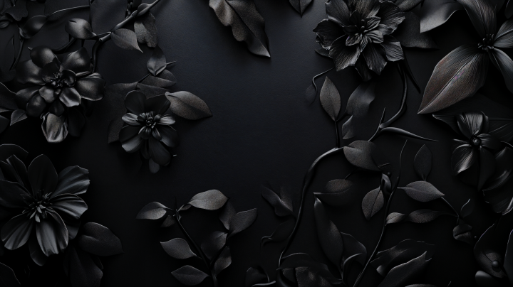 Hình nền máy tính 4K màu đen với hình ảnh trừu tượng