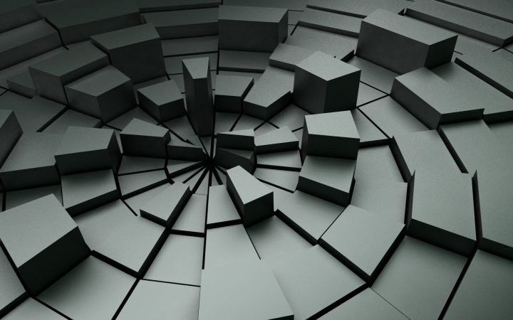 Hình nền máy tính 4K màu đen với hoa văn tối giản