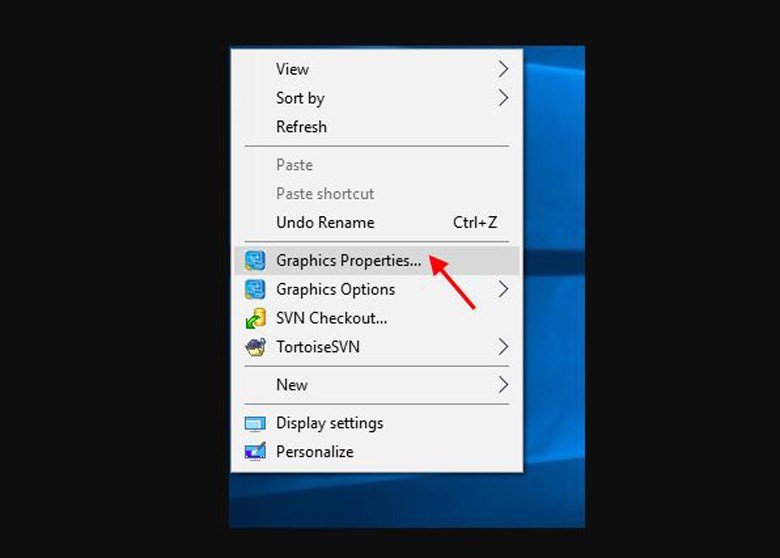 Cài đặt thuộc tính đồ họa để chỉnh màn hình máy tính bàn