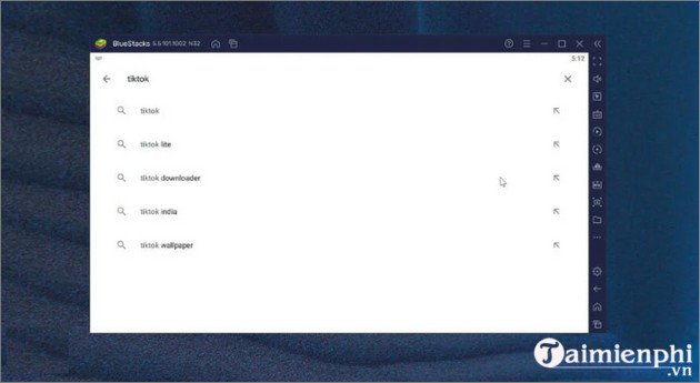 Cài đặt TikTok từ Google Play Store - ứng dụng tải video trên máy tính