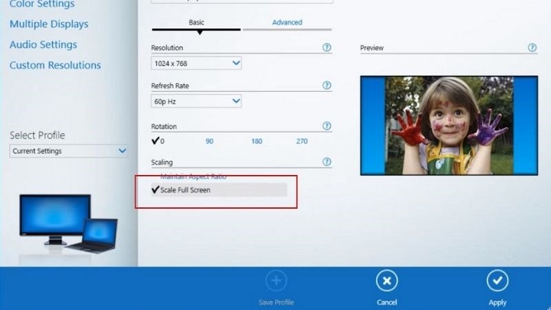 Tick Scale Full Screen