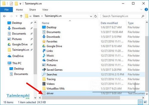 File text chứa danh sách driver