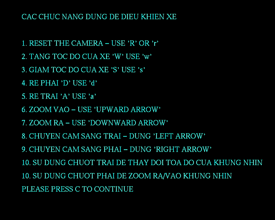 Chi tiết hướng dẫn điều khiển camera trong mô phỏng đồ họa