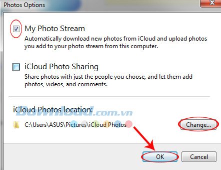 Tùy chỉnh các tùy chọn đồng bộ hóa ảnh trong iCloud