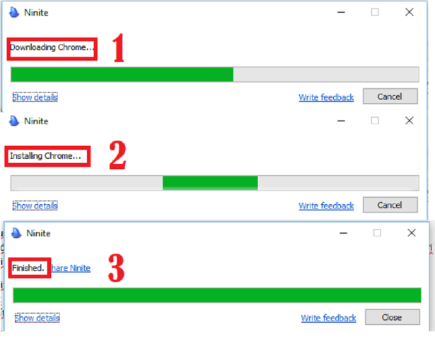 Quá trình cài đặt các phần mềm cho máy tính bằng Ninite