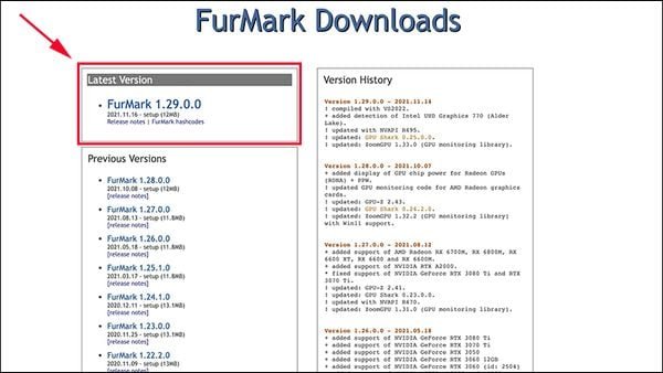 Trang tải xuống FurMark