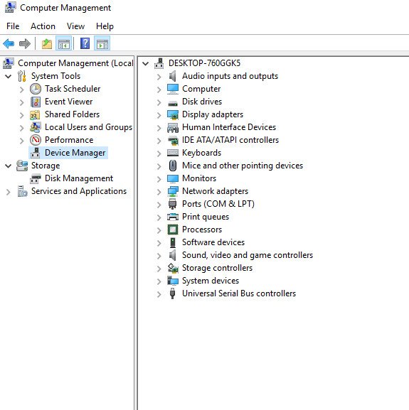 Vào Device Manager để sửa lỗi máy tính bật lên bị đơ