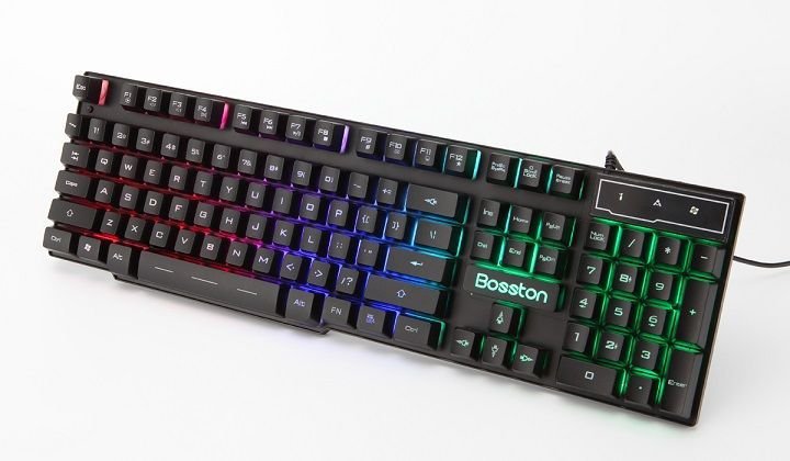Bàn phím máy tính có đèn LED Bosston 803 với kết nối USB tiện lợi