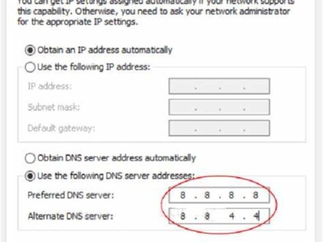 Thay đổi DNS để khắc phục Wi-Fi máy tính bị dấu chấm than