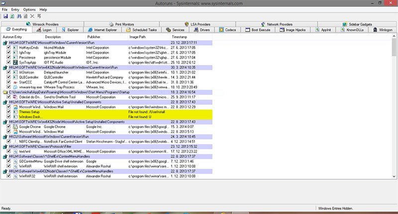 Windows Sysinternals Suite với nhiều công cụ