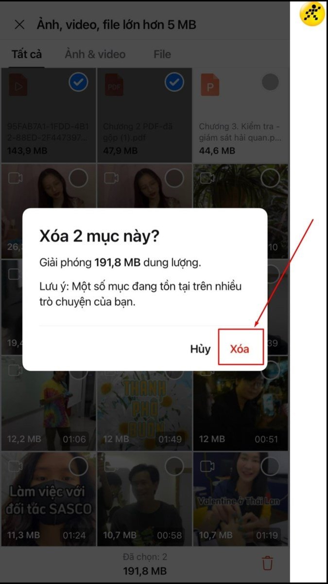 Xóa dữ liệu Zalo trên điện thoại (bước 3.2)