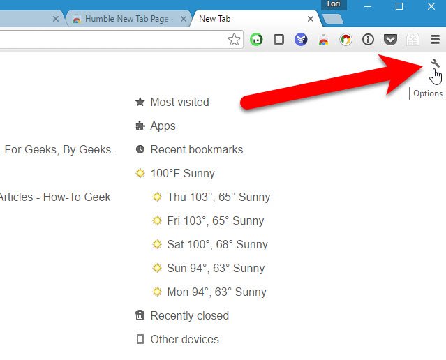 Tùy chỉnh giao diện trang chủ trình duyệt web trên máy tính